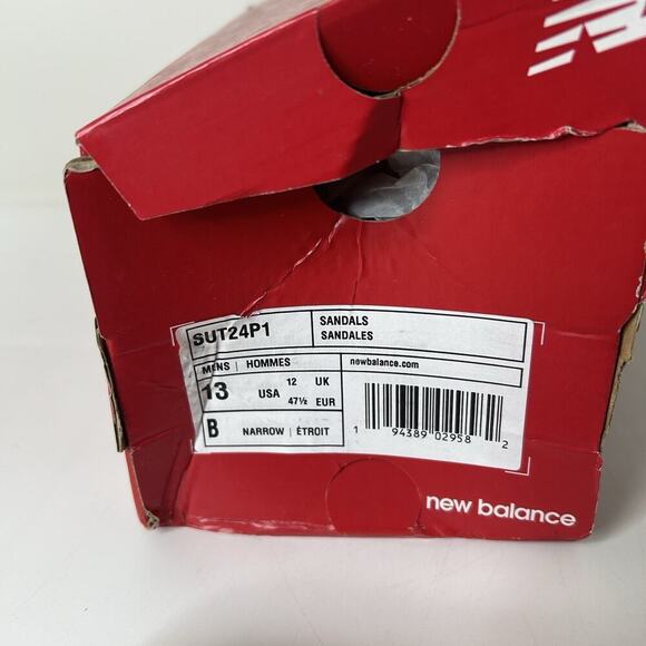 New Balance Unisex Flip Flops Women’s 13 B Slippers White Oak Beach - Picture 8 of 10